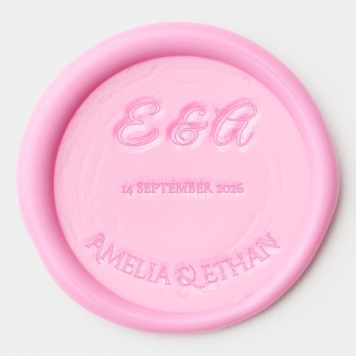 Custom Wedding Wax Seal Sticker | Romantic Monogra
