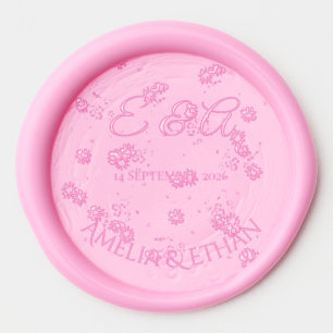 Custom Wedding Wax Seal Sticker Romantic Monogra