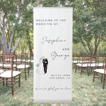 Custom wedding welcome banner, welcome sign