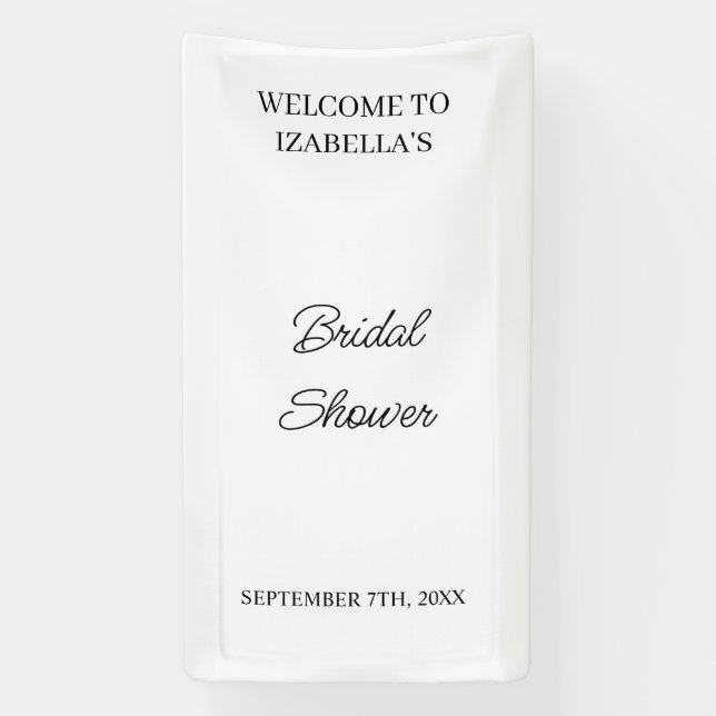 Custom  Wedding Welcome Bridal Shower Engaged Banner (Vertical)