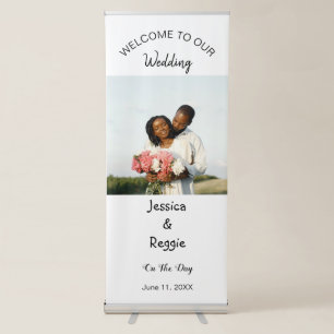 Custom Wedding Welcome Custom Roll Up Stand Retractable Banner