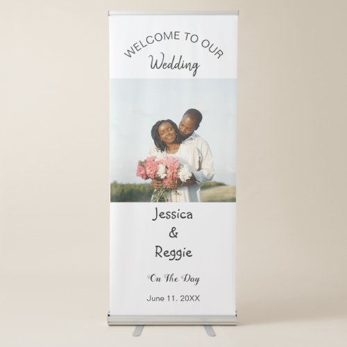 Custom Wedding Welcome Custom Roll Up Stand Retractable Banner