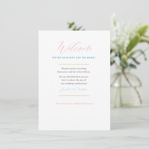 Custom Wedding Welcome Map Card FOR Jennifer Enclosure Card