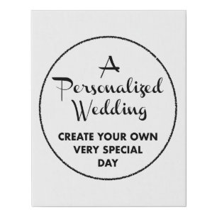 Custom Wedding Welcome Sign 11" x 14" Faux Canvas