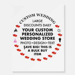 Custom Wedding Welcome Sign 11" x 14" Foam Board