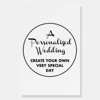 Custom Wedding Welcome Sign 12" x 18" Foam Board
