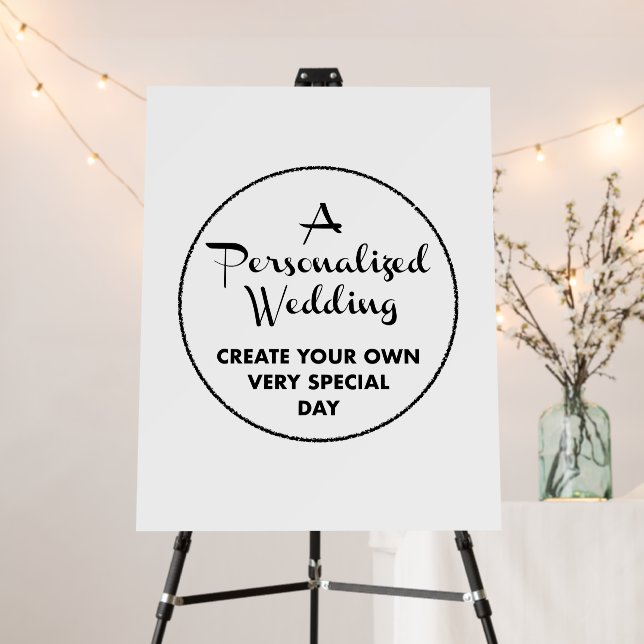 Custom Wedding Welcome Sign 22" x 28" Foam Board (In Situ (Stand))