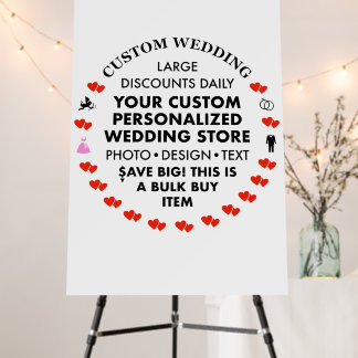 Custom Wedding Welcome Sign 24" x 36" Foam Board