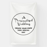 Custom Wedding Welcome Sign 4' x 2.5' Vinyl Banner