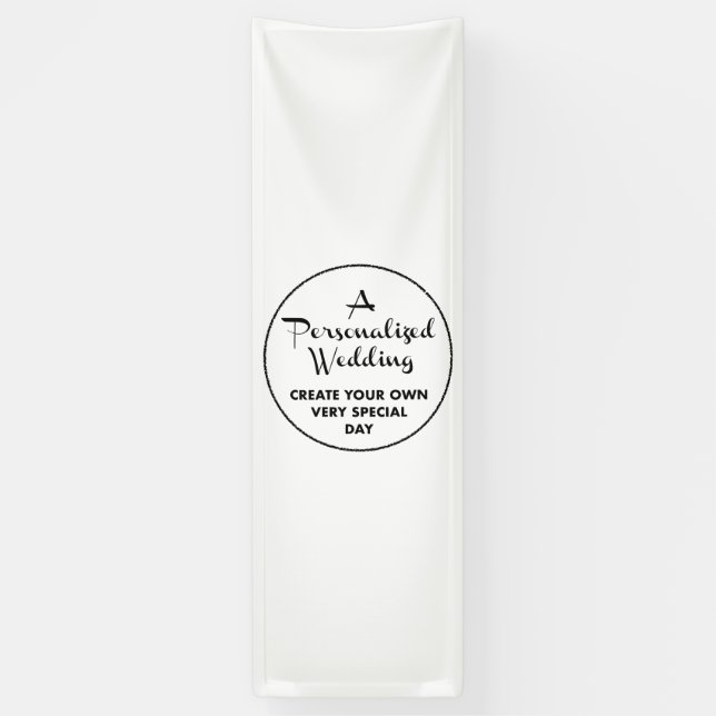 Custom Wedding Welcome Sign 8' x 2.5' Vinyl Banner (Vertical)