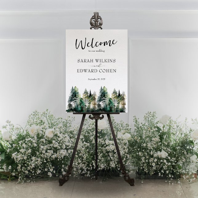 Custom Wedding Welcome Sign Rustic Forest (Creator Uploaded)