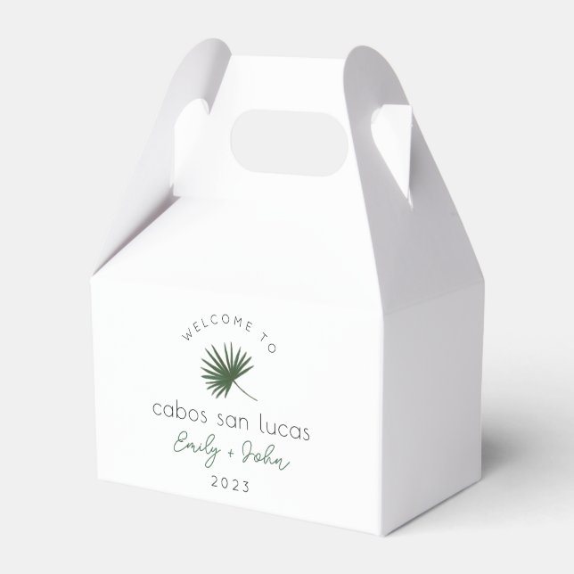 Custom wedding welcome to Mexico Favor Boxes (Front Side)