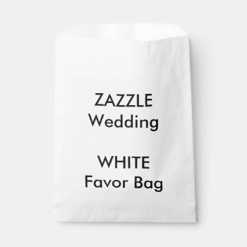 Custom Wedding White Paper Favor Bag by TheWeddingCollection at Zazzle