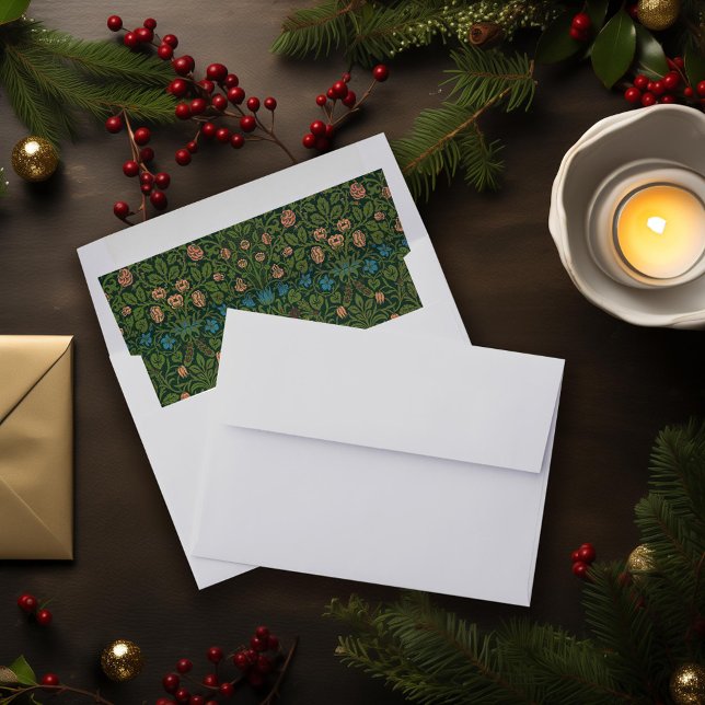 Custom Wedding William Morris Pink Green Antique Envelope Liner (Creator Uploaded)