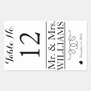 Table Number Wedding Stickers Labels Zazzle Custom Wedding Wine Bottle Label Table Number