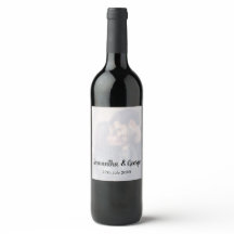 Custom Wedding Wine Bottle With Photo