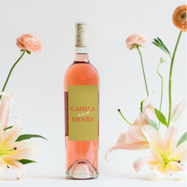 Custom Wedding Wine & Sparkling Wine Bottle Label (Creator Uploaded)