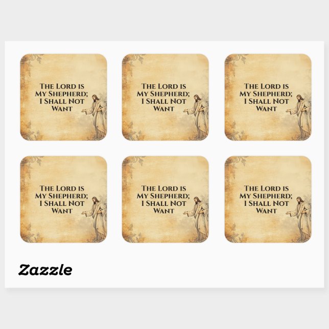 Custom Weekly Bible Verse Jesus Teachings Square Sticker (Sheet)