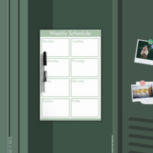 Custom Weekly Schedule - Dry Erase Board