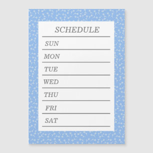 Custom Weekly Schedule with Text and White Backgro