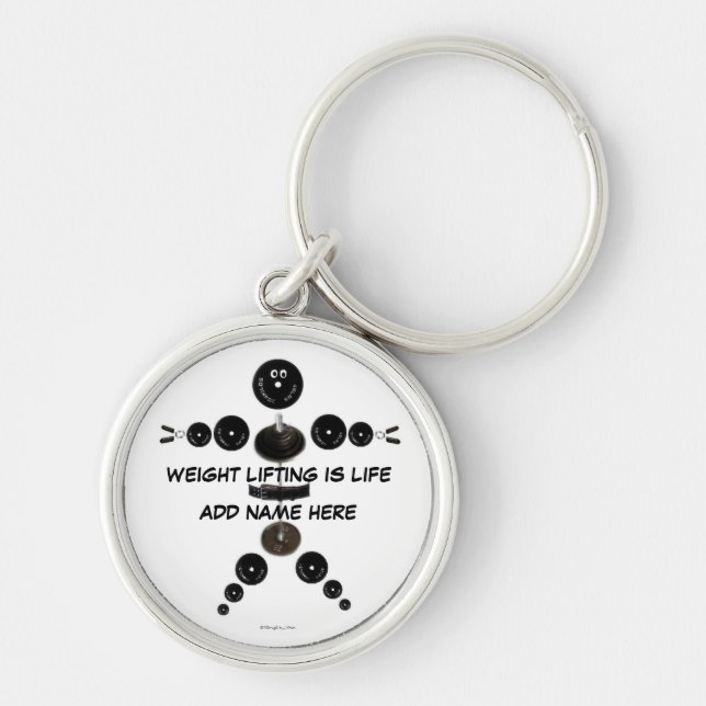 Custom Weight Lifting Fun Keychain (Front)