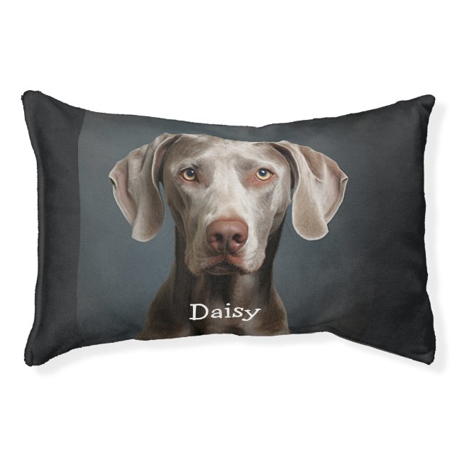 Custom Weimaraner Dog breed  Pet Animal Name Bed (Front)