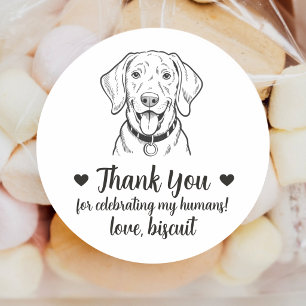 Custom Weimaraner Dog Wedding Favor Stickers