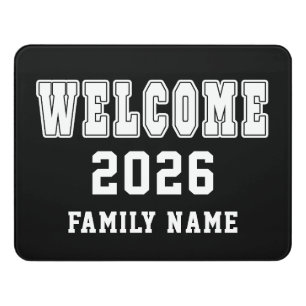 Custom welcome 2026 family name personalize gift door sign