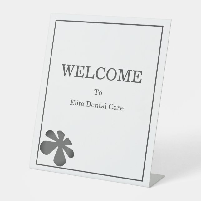Custom Welcome Business Pedestal Sign (Front)