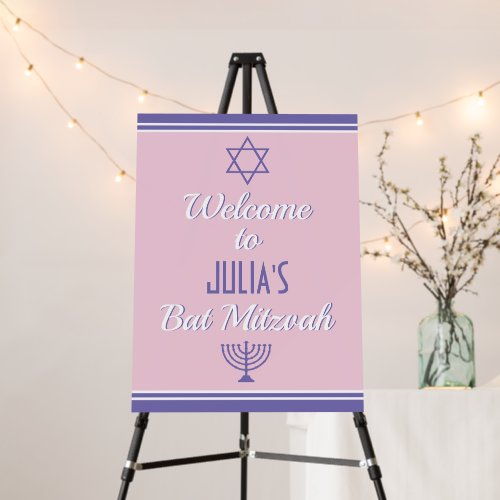 Custom Welcome Foam Board for Bat Mitzvah