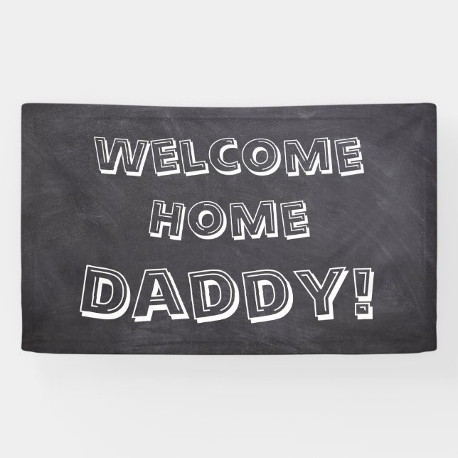 Custom Welcome Home Banner Chalkboard Personalized (Horizontal)