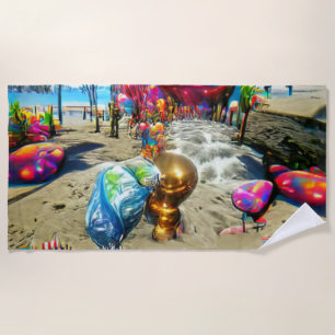 Custom Welcome Home Beach Towel with Balloons