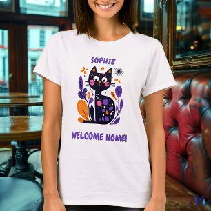 Custom Welcome Home Cat Graphic T-Shirt