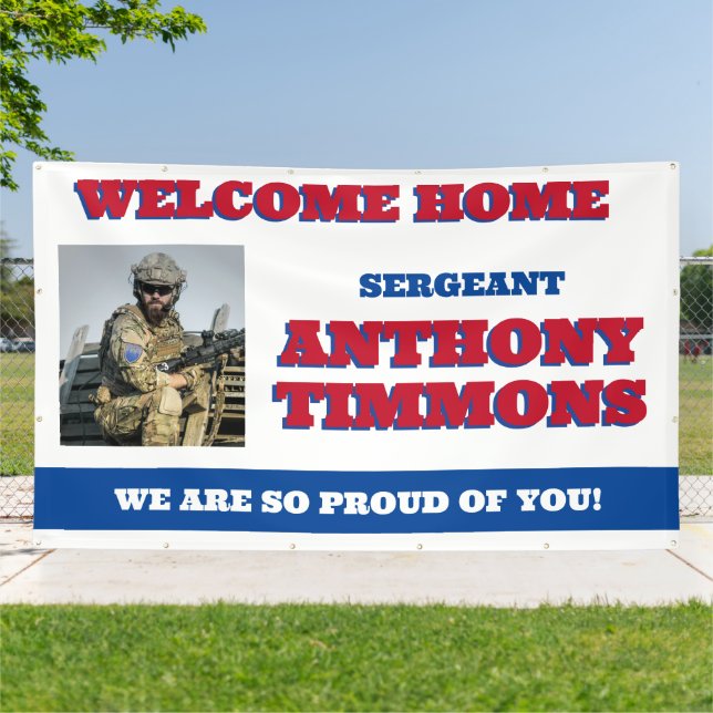 Custom Welcome Home Military Banner | Deployment (Outside)