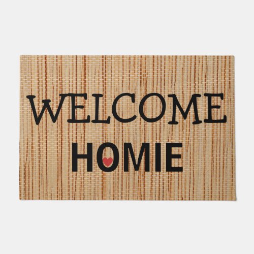 Custom Welcome Homie Heart Doormat 
