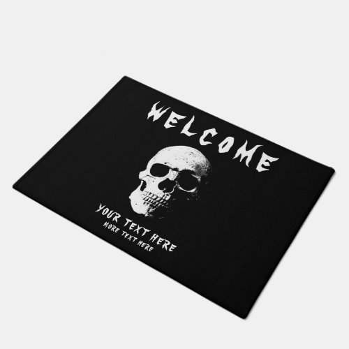 Custom Welcome Text Scary Fear Horror Halloween Doormat