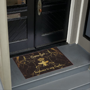 Custom Welcome to my Castle QUEEN BEE Marble Rug
