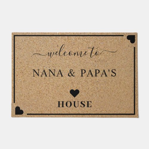 Custom  Welcome to Nana  Papas elegant House  Doormat
