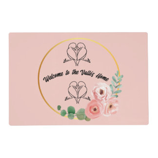 Custom Welcome to our Home Lovebirds |  Placemat