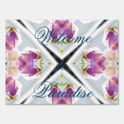 Custom Welcome to Paradise Garden Road Sign