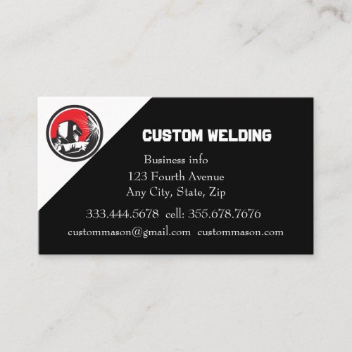 Custom Welding Manufacturing Repairs Business Card