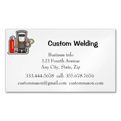 Custom Welding Manufacturing Repairs Business Card