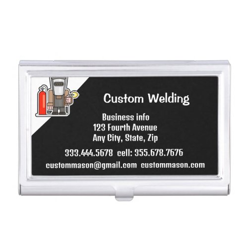 Custom Welding Manufacturing Repairs Business Card Business Card Case
