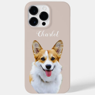 Custom Welsh Corgi Dog Personalized Drawing Case-Mate iPhone 14 Pro Max Case