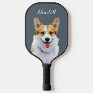 Custom Welsh Corgi Dog Personalized Drawing Pickleball Paddle