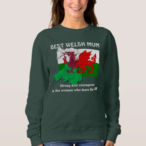 Custom WELSH MUM Flag of Wales Sweatshirt