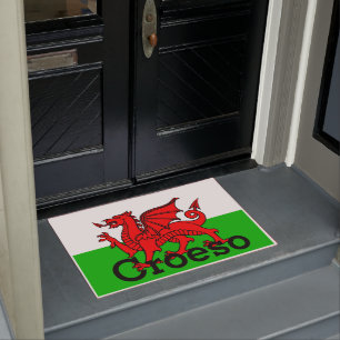 Custom Welsh Welcome Door Mat
