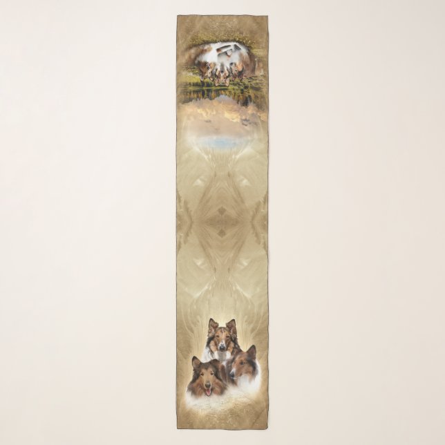 Custom - Wendy Kay Collies Long Scarf (Front)