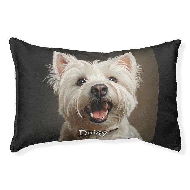 Custom West Highland Dog breed  Pet Animal Name Pet Bed (Front)