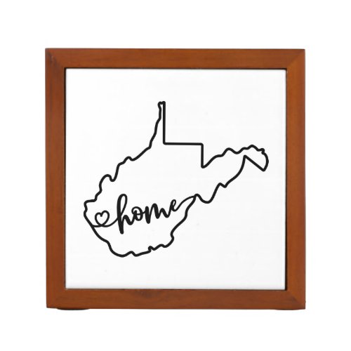 Custom West Virginia State US Outline Home Art Desk Organizer